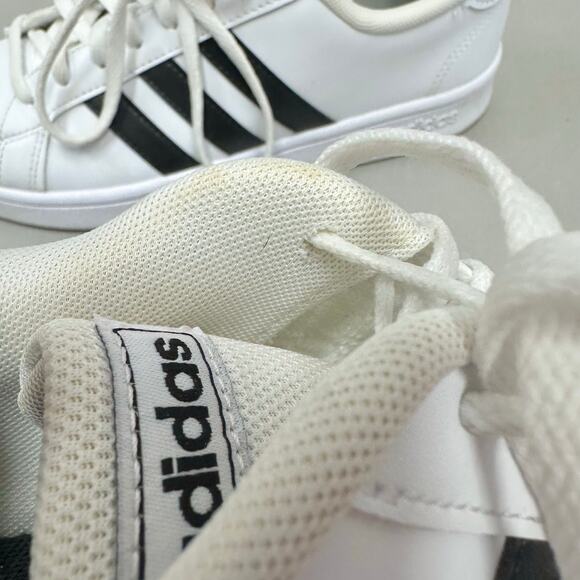 Adidas Grand Court Sneakers in Cloud White / Core Black Men's Size 8 - Picture 2 of 16